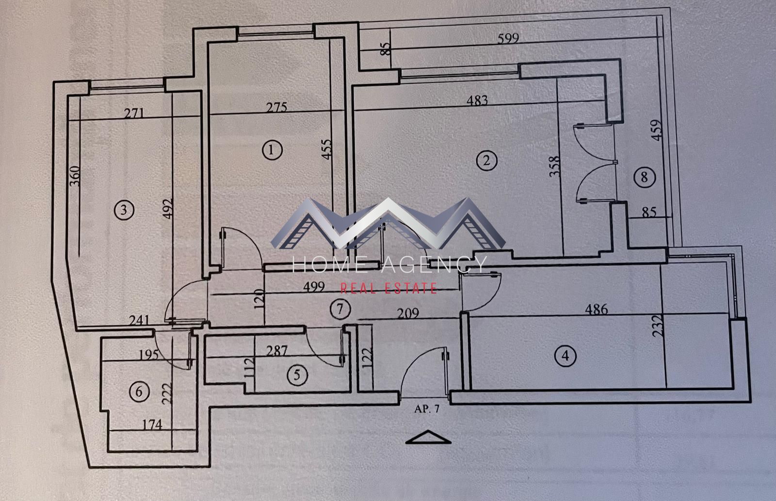 Apartament 3 camere | decomandat, mobilat, utilat, 2 locuri parcare - Schiță 12