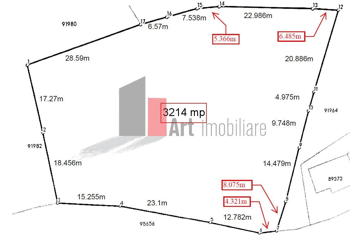Teren intravilan 3214 mp  în Rucăr cu deschidere 56 m în DN73 - Poză 12
