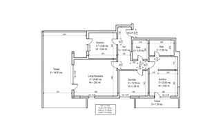 Apartament 4 camere 100 mp interior si terasa 55 mp Titan Pallady Parcul Teilor - Schiță 9