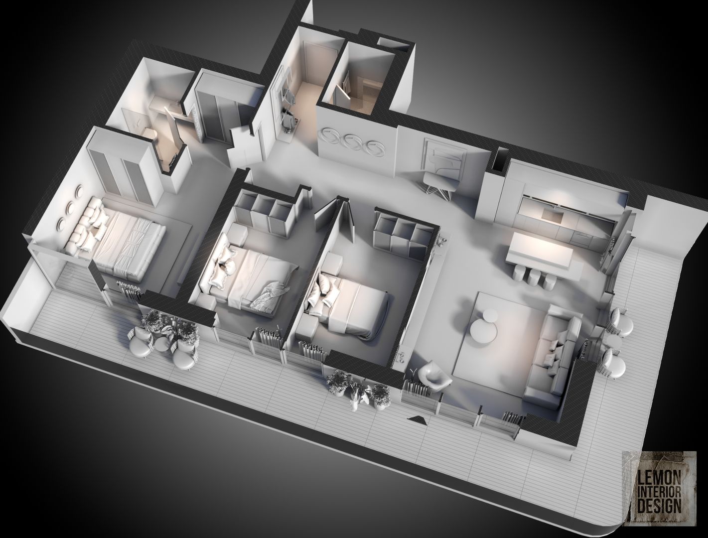Apartament 4 camere + 2 locuri de parcare subterane - One High District - Schiță 3