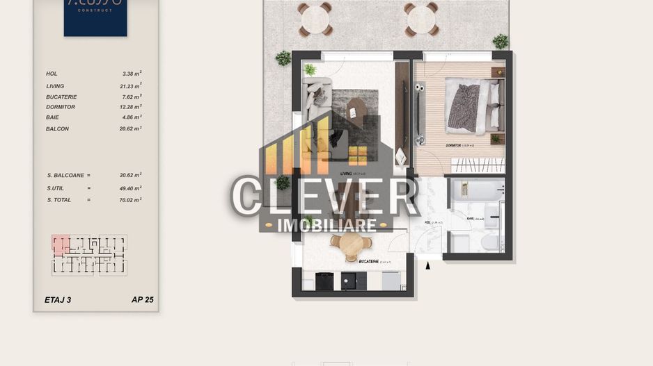 Alusso 2 camere premium Metrou Teclu, Pallady Comision 0% - Poză 3