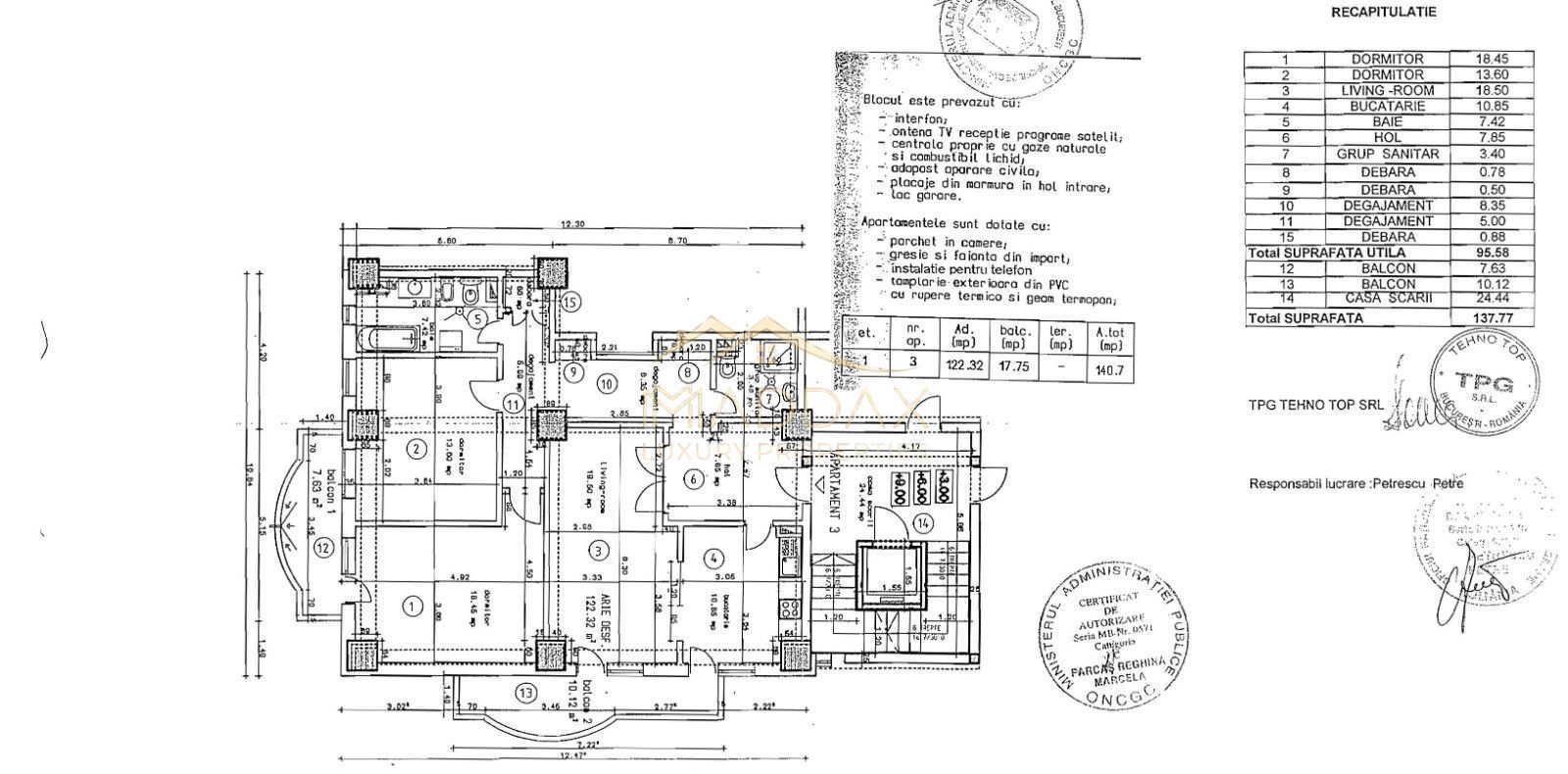 Apartament 3 camere // Loc parcare // Cartier Francez // Herastrau - Schiță 13