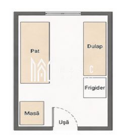 Cameră 11 mp | Baie comună | Etaj 4 | Disponibilă imediat | Cisnădie - Poză 2