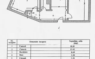 Apartament 2 camere decomandat, 64,77 mp,  centrală proprie, Crangasi - Schiță 16