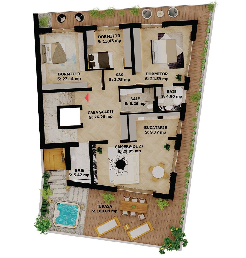 Apartament nou, 4 camere, 590 000 Euro. Comision 0. - Poză 1