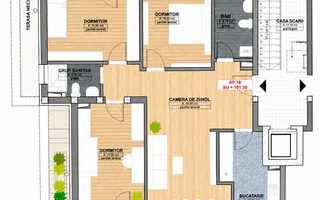 Penthouses de lux in cartierul Kogalniceanu - 3 dormitoare - 101 mp utili - Poză 13