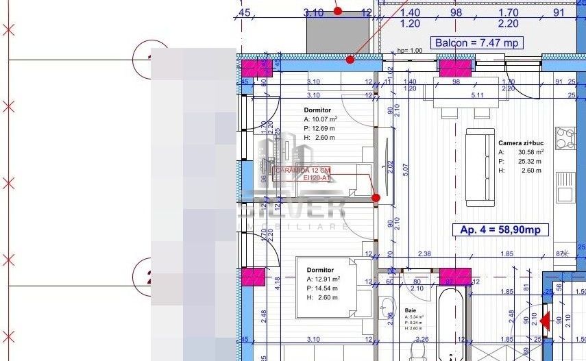 Apartament cu 3 camere/59 mp/Terasa 26mp/imobil NZEB. - Poză 4