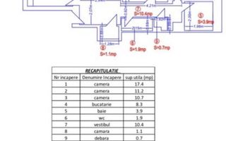 3 CAMERE STEFAN CEL MARE ‖ RECENT RENOVAT ‖ BLOC REABILITAT - Schiță 9
