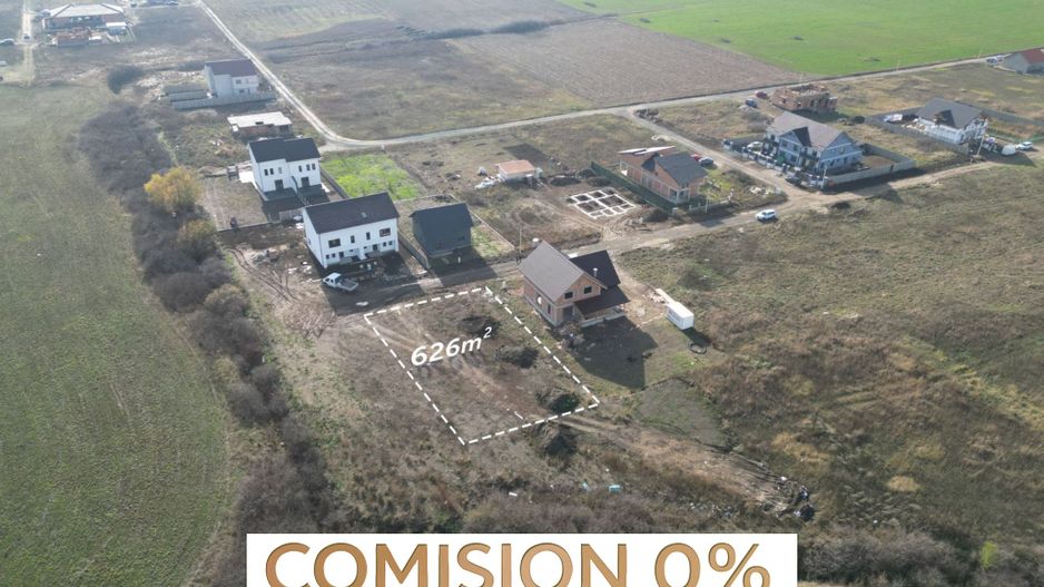 COMISION 0%, Teren 626 MP, 2 Fronturi, 33m X 19m, UTILITATI, SACALAZ - Poză 1