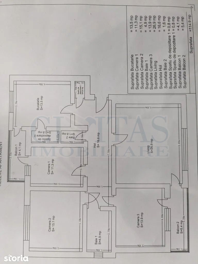 Apartament 4 camere, 2 bai, 2 balcoane, Plopilor Vechi - Poză 11