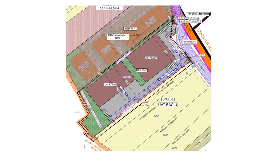Proiect doua hale 5291 mp PUZ aprobat Baciu - Poză 1
