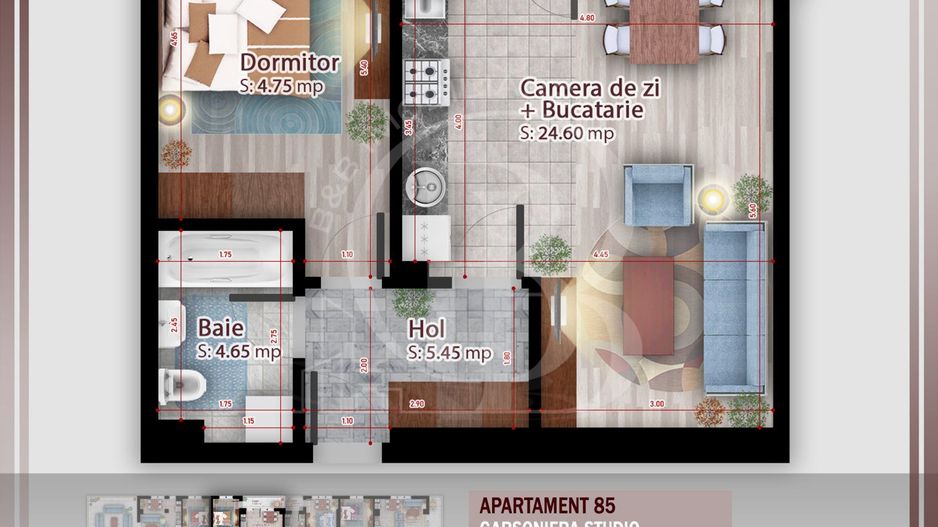 Apartament 2 camere  Titan Pallady Metrou Nicolae Teclu - Schiță 2