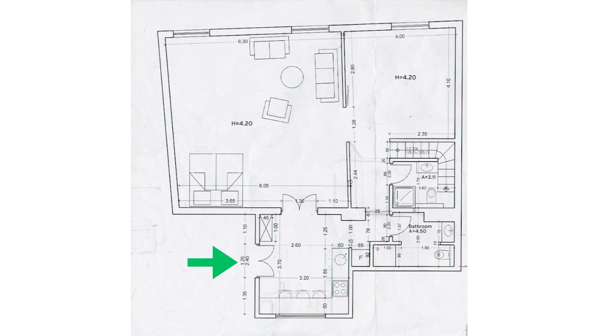 Apartament-galerie la kilometrul zero | 2 camere + mezanin, 2 băi - Schiță 20