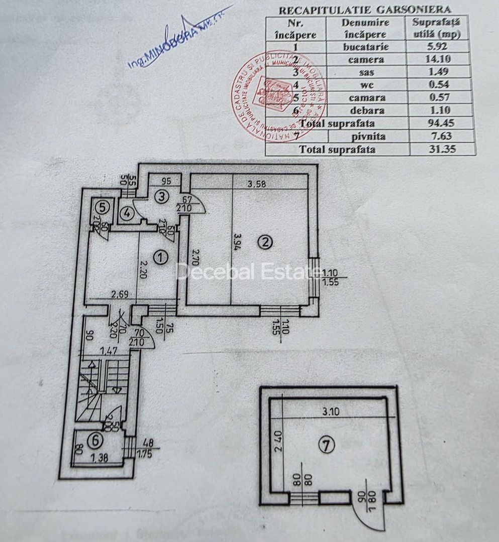 Garsonieră Zona Centrală - Popa Nan Acces la curte și centrală proprie - Schiță 13