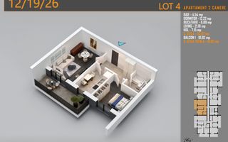 Apartament 2 camere Theodor Pallady-Metrou Nicolae Teclu - Schiță 1