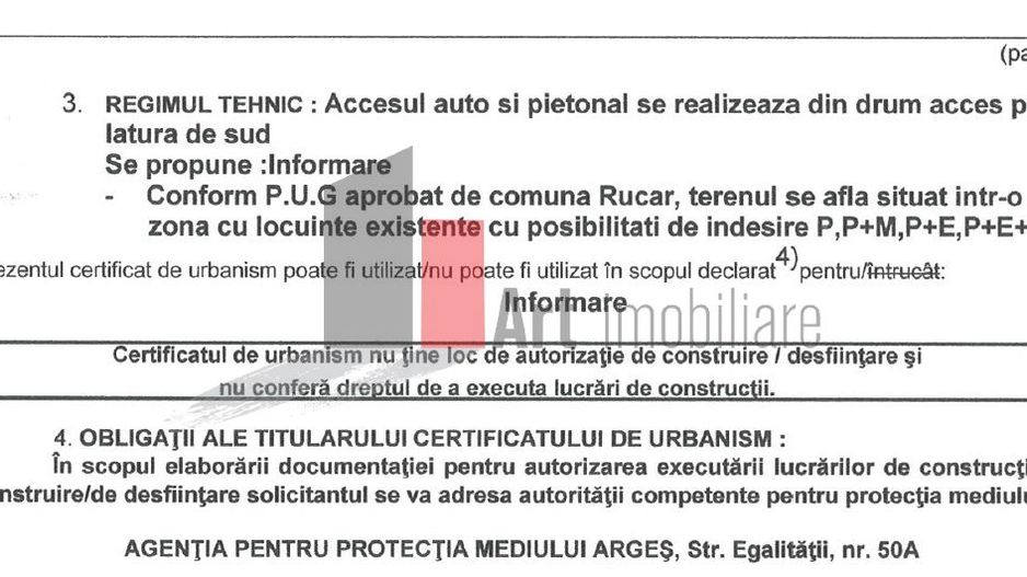 Teren intravilan 3214 mp  în Rucăr cu deschidere 56 m în DN73 - Poză 13