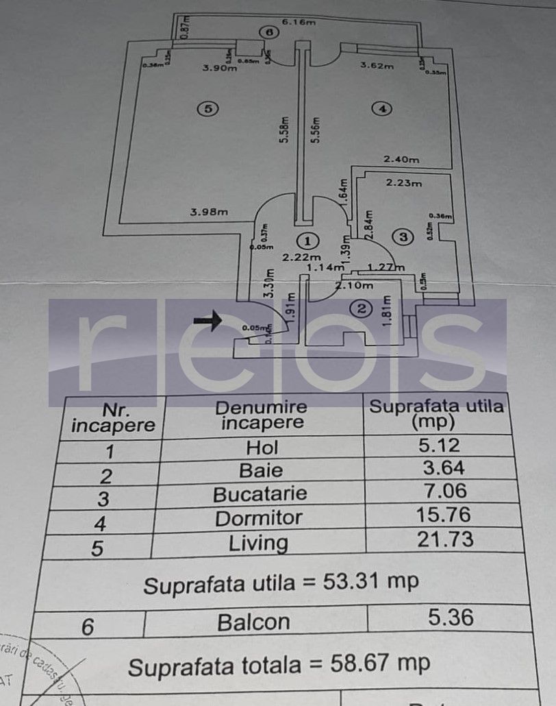 VANZARE APARTAMENT 2 CAMERE 60MP BLOC 2018 MATEI VOEIVOD VATRA LUMINOASA - Poză 15