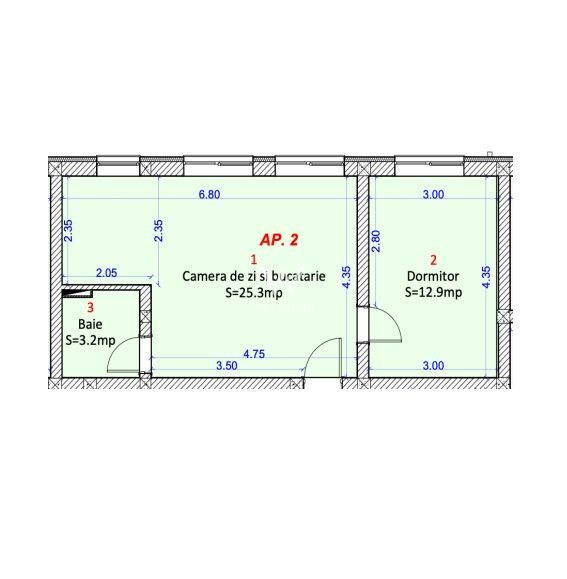 Apartament 2 camere - Selimbar Sibiu - Schiță 16