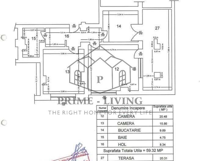 Studio open space de vanzare in zona Lacul Tei. - Schiță 9