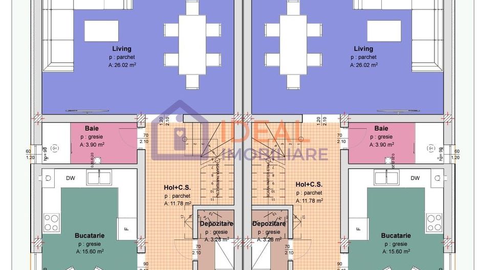 Duplex Modern cu 4 camere, in Cartierul Arhitectilor - Schiță 4