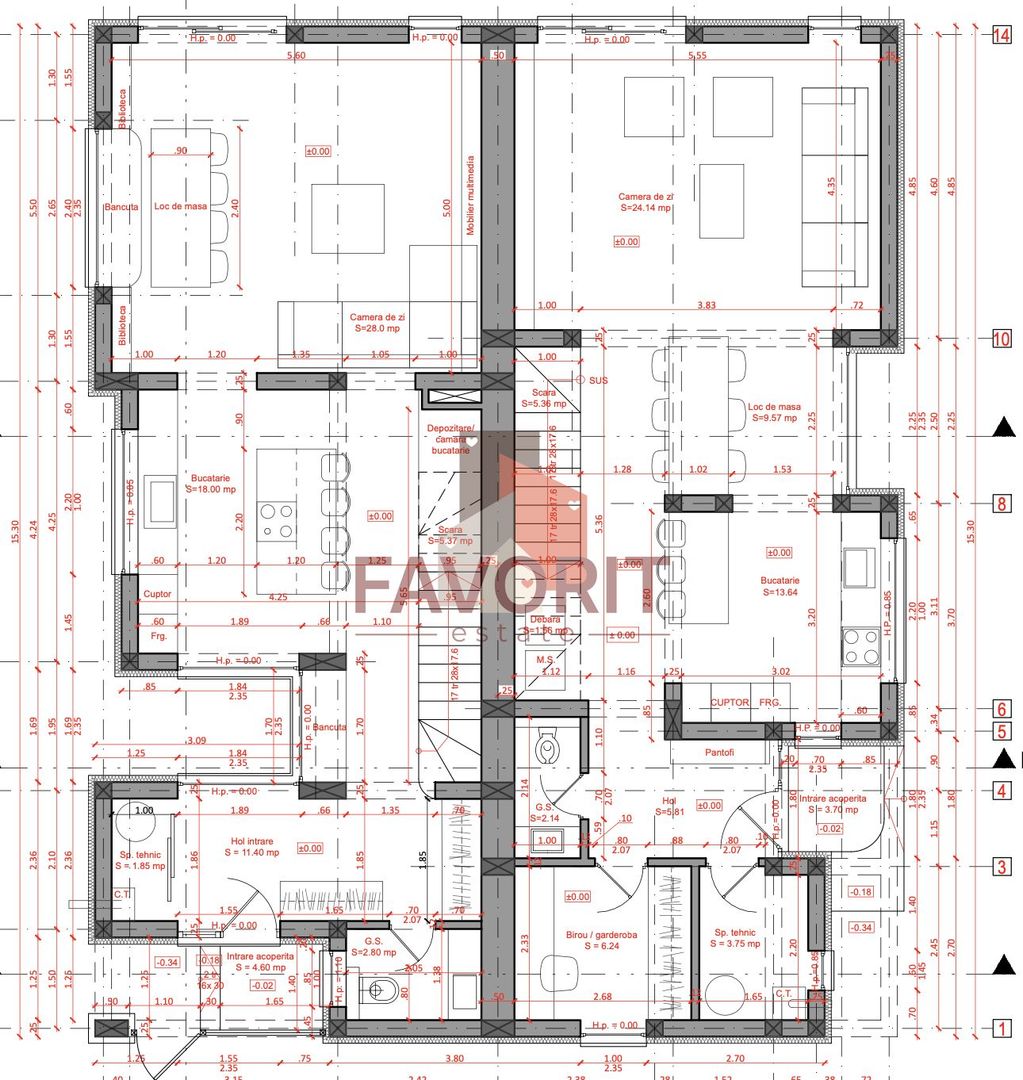 Comision 0%. Pozitie excelenta. Zid despartitor dublu - Schiță 15