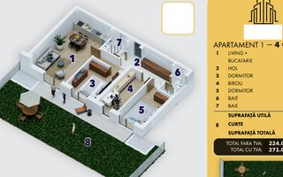 APARTAMENT 4 CAMERE CU CURTE PROPRIE | PRET DE LANSARE | COMISION 0% - Poză 1