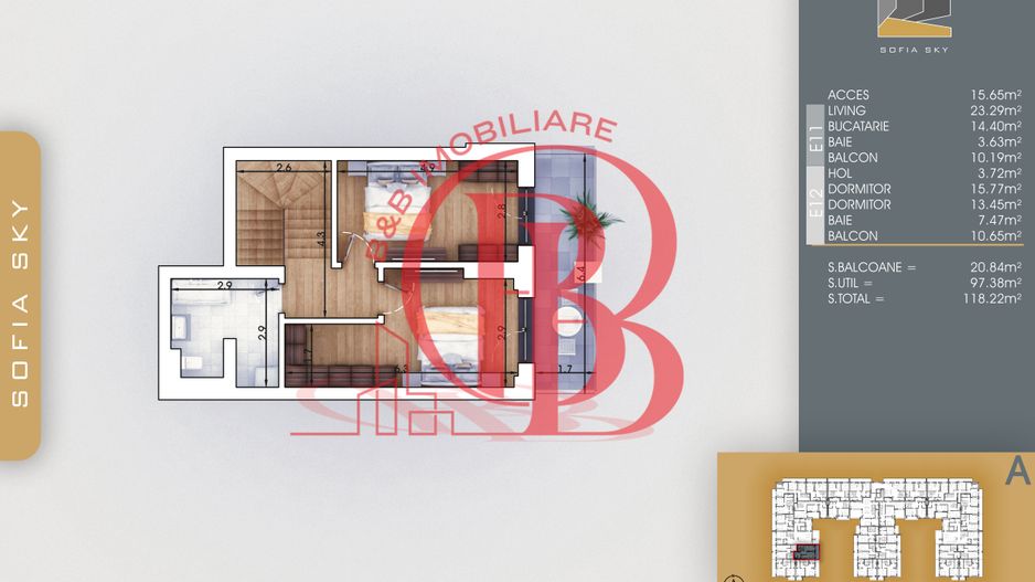 Duplex 3 camere Mutare Rapida Theodor Pallady 7 min Metrou - Schiță 3