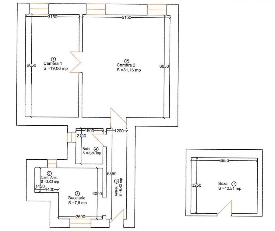 🏡 Apartament 2 camere – Piața Maria ✨ - Schiță 9