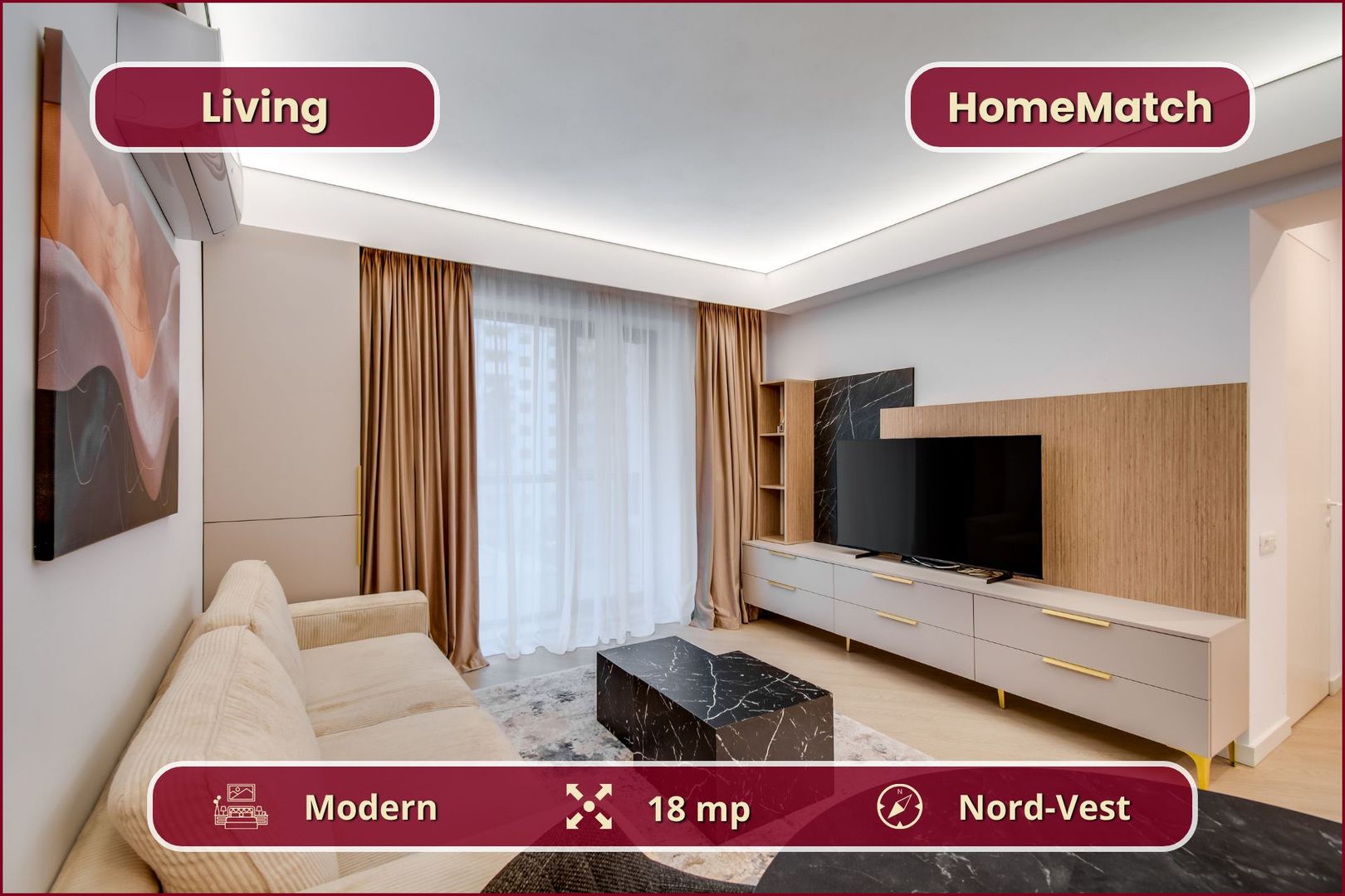 Cortina North || 2 camere || Parcare subterană || Comision 0% - Poză 3