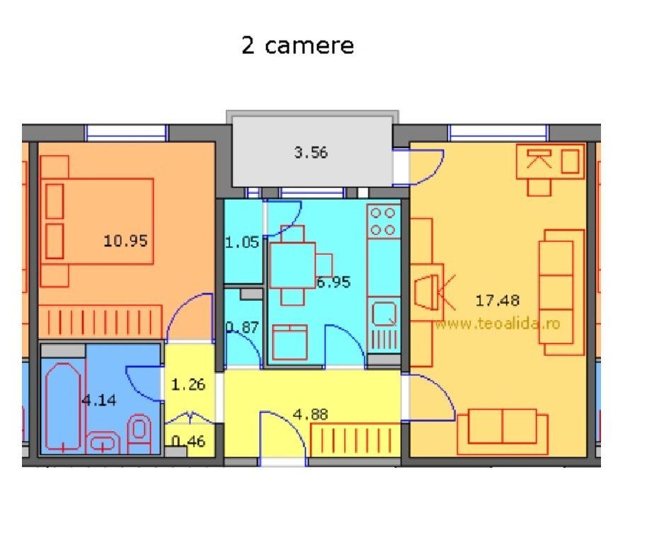 De vanzare Apartament 2 camere Crangasi - Poză 2