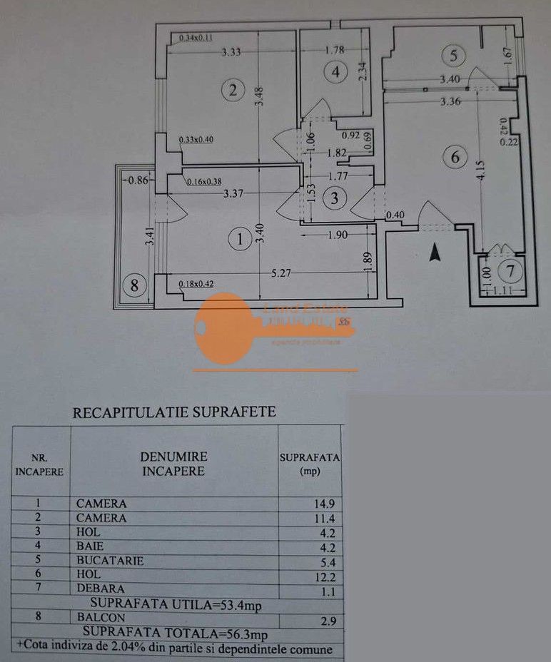 Apartament 2 camere - Moșilor - Schiță 8