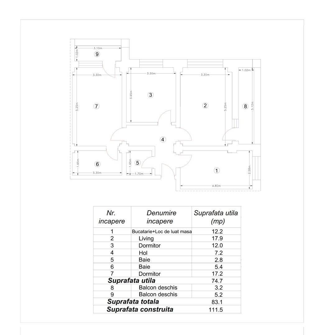 APARTAMENT cu 3 camere, mobilat și utilat, BLOC NOU, VASLUI - zona CARTIER; - Poză 18