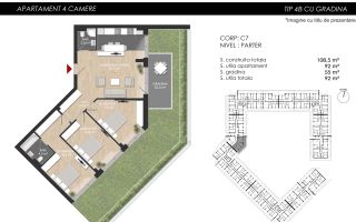 Vânzare, apartament cu 4 camere în zona Bucureștii Noi - Poză 2