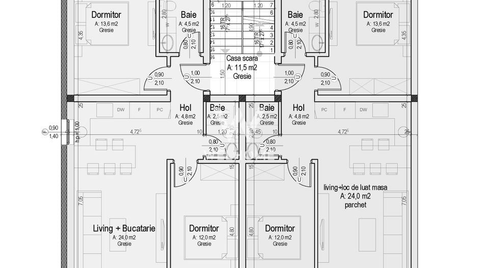 Apartament 3 camere – Predare la cheie  Sibiu, Cristian - Schiță 9