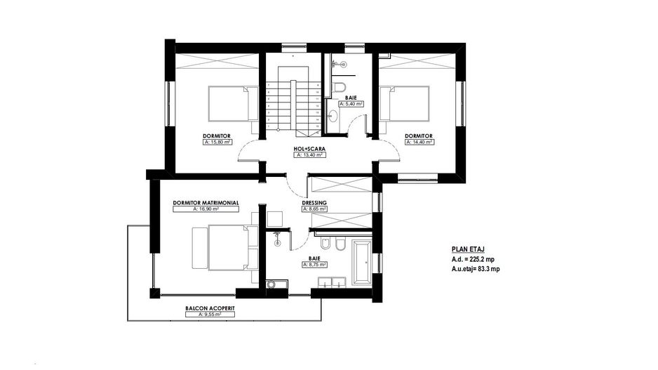 Casa individuala superba, amenajata in stil scandinav Dezmir COMISION 0% - Schiță 50