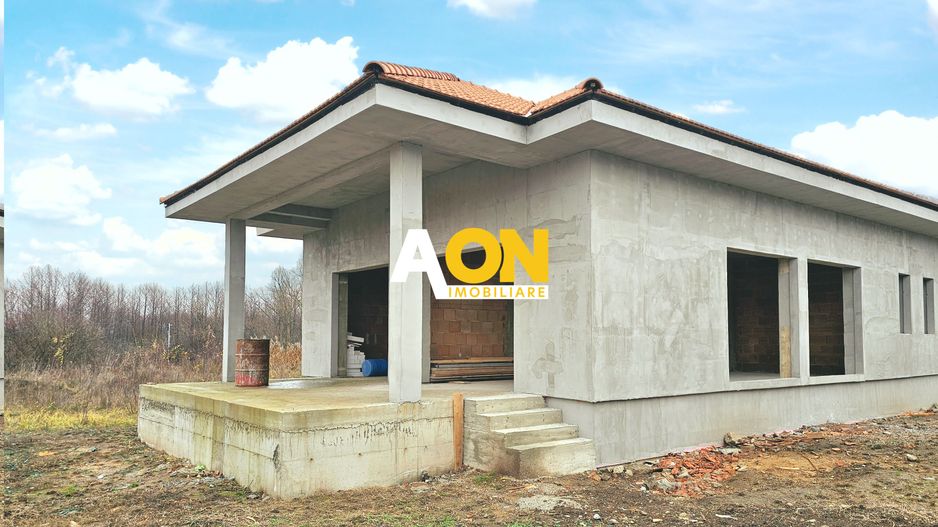 Casa nouă 123 mp utili, semifinisată, 535 mp teren, pod mansardabil - Poză 1