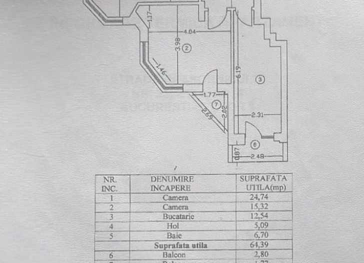 AP. 2 CAMERE HERASTRAU, LOC PARCARE, BLOC NOU, MASINA SPALAT VASE - Schiță 9