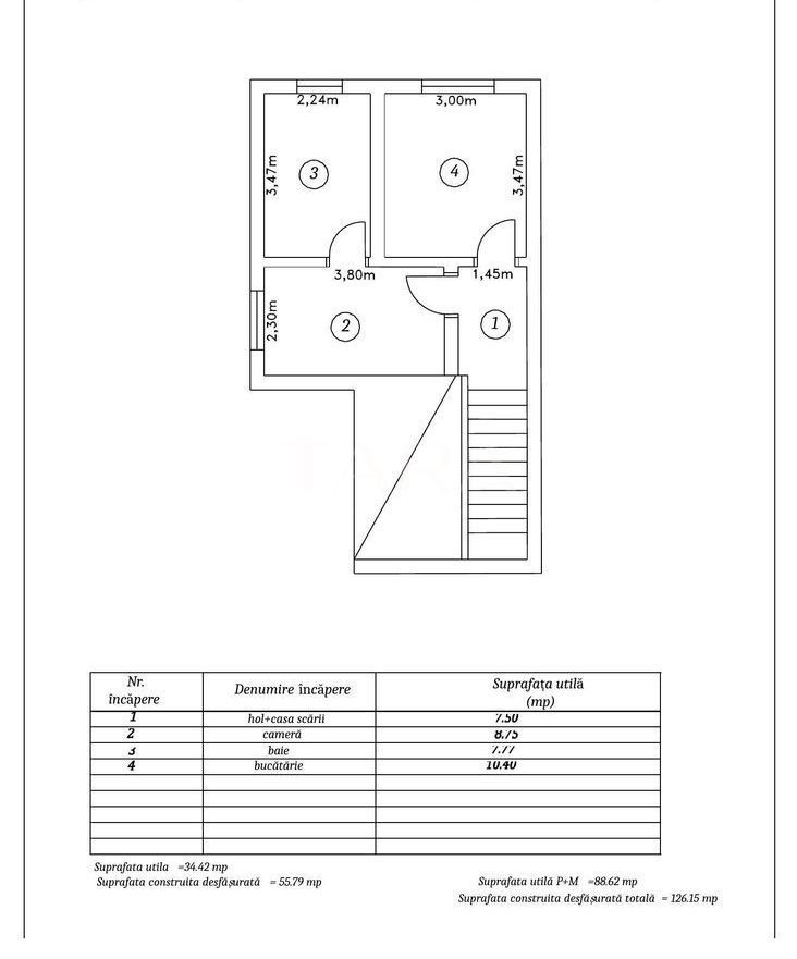 Casă cu 4 camere, ideala pentru familie, teren propriu. - Poză 2