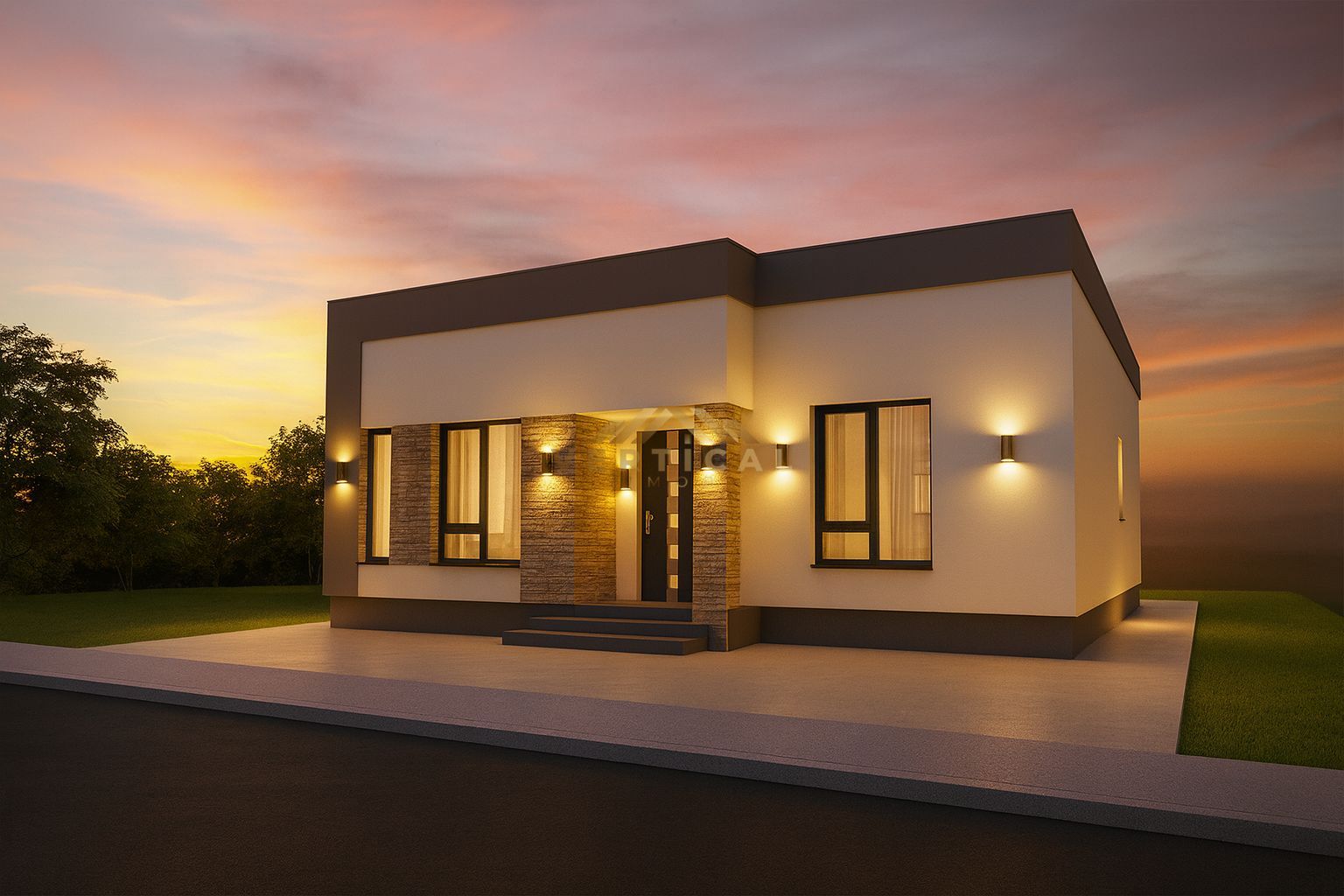 Casa noua pe parter | 3 Camere | 2 Bai | 467mp teren - Poză 1