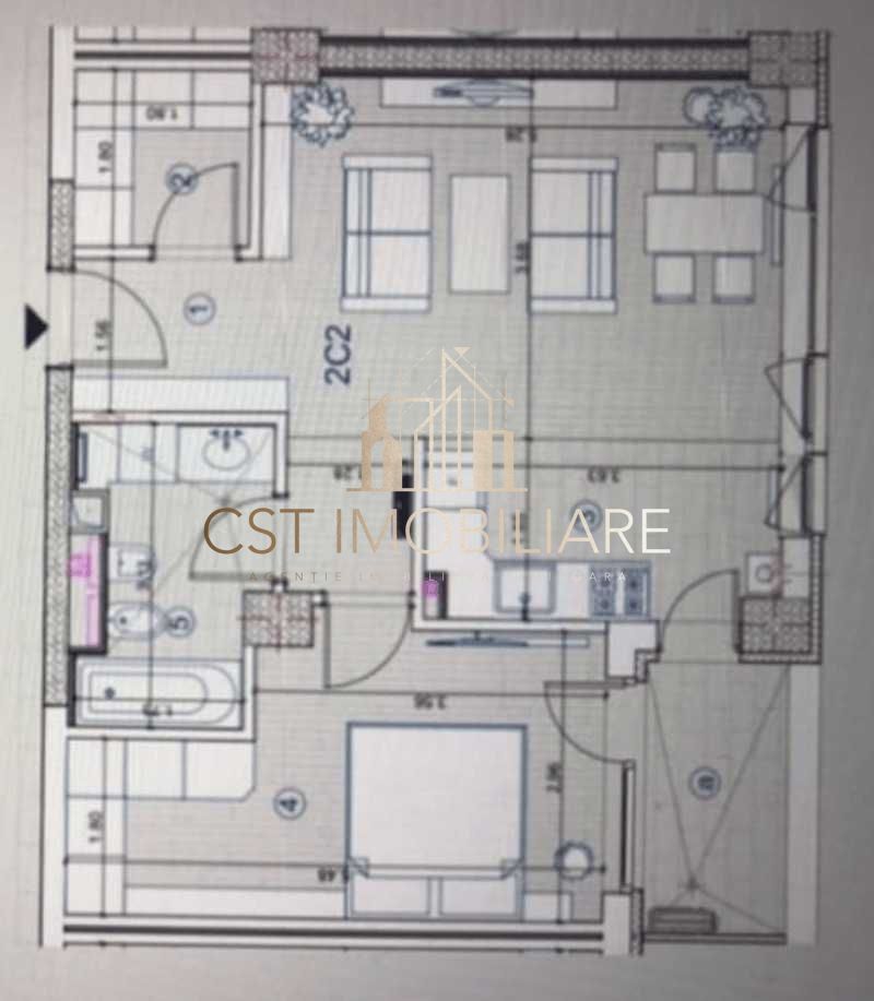 Apartament cu 2 camere, / XCity Tower - Poză 8
