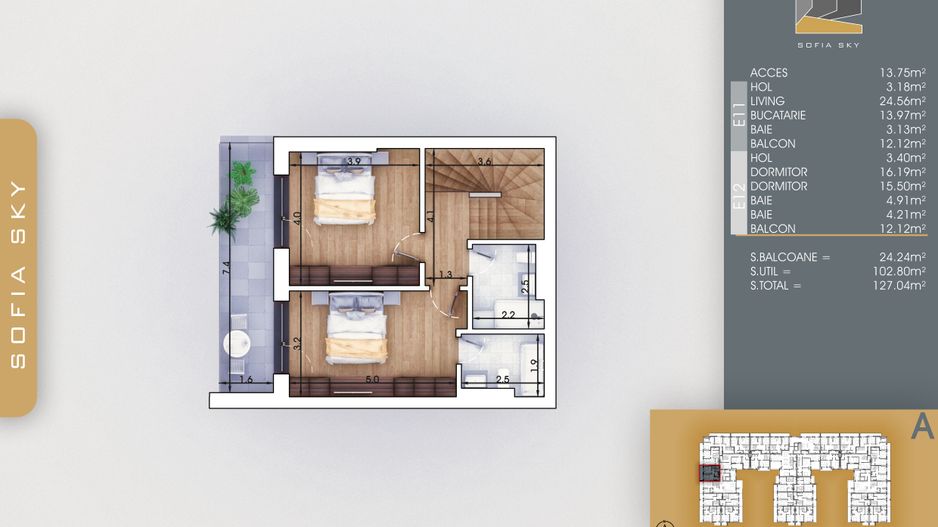 3 camere duplex finalizare rapida incalzire pardosela   Metrou N Teclu - Schiță 10