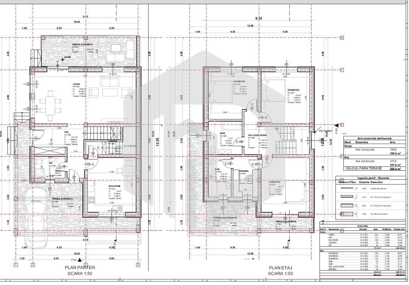 Casa singur in curte 160mpu 500 teren Selimbar - Schiță 5