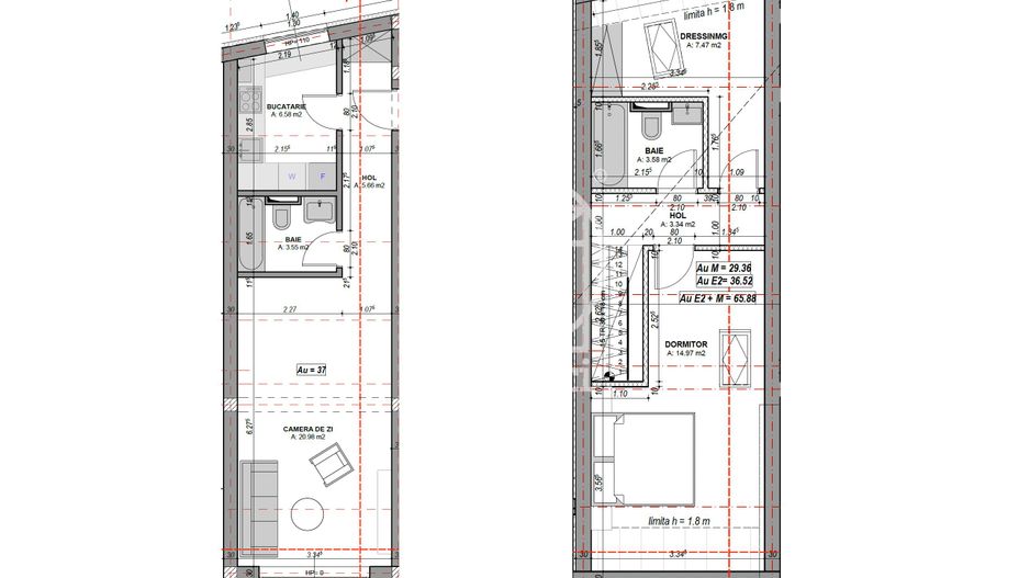 Penthouse 2 camere, 2 bai si dressing, finisat la cheie(NCL-COL-ap.32) - Poză 3