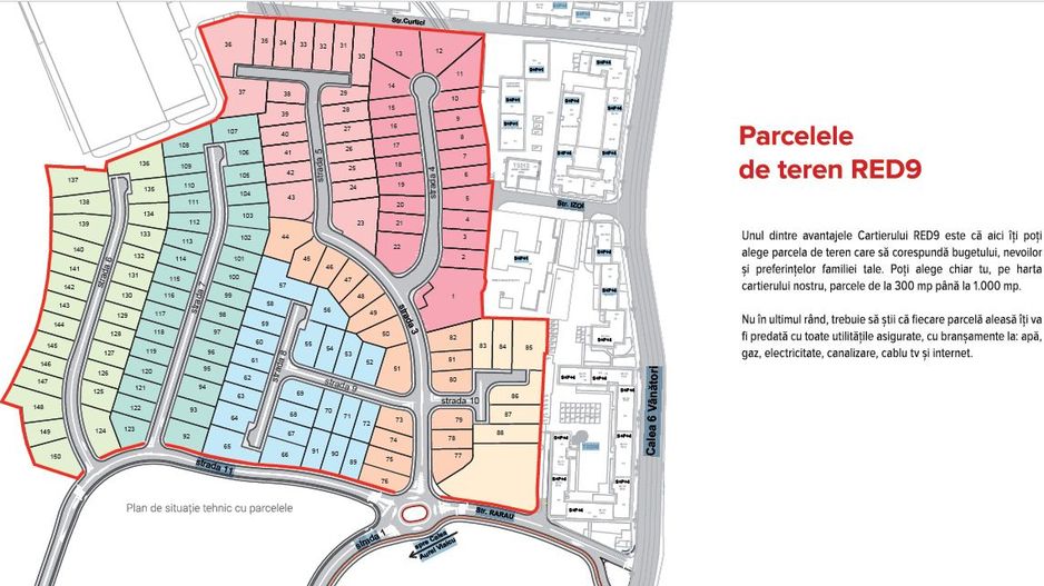 Teren pentru construcție de case, în ARED CITY. - Poză 3