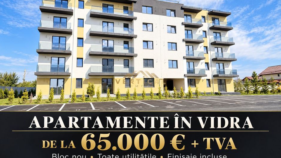 Apartamente bloc nou, Vidra | De la 65.000 € + TVA | Toate utilitățile - Poză 1