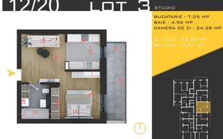 2 camere  Titan Pallady  Metrou Nicolae Teclu - Schiță 10