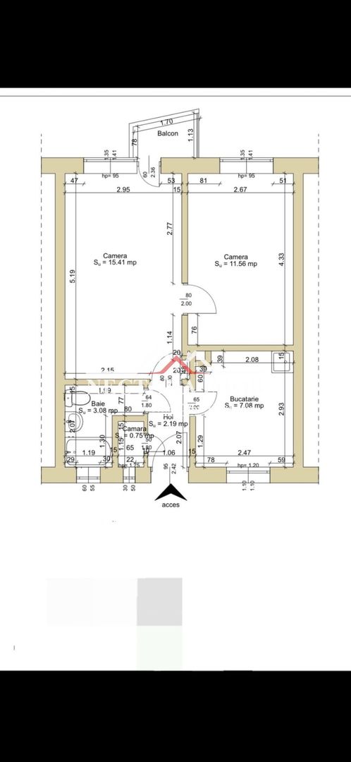NECTORA IMOB-Apartament 2 camere, Parcul 1 Decembrie, 43 mp, Utilat - Poză 8
