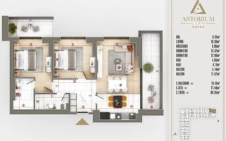 AP. 3CAM. IN PROIECTUL ASTORIUM LIFE -MUTARE IMEDIATA. COMISION 0%! - Poză 4