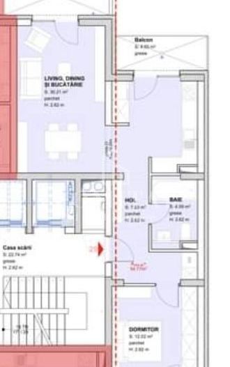 Apartament cu 2 camere | Mon Jardin Residence | Parcare subterană - Schiță 9