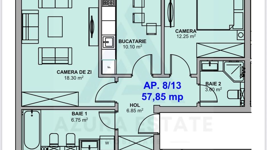 Apartament finisat modern 3 camere loggie si parcare pe Doamna Stanca - Poză 2